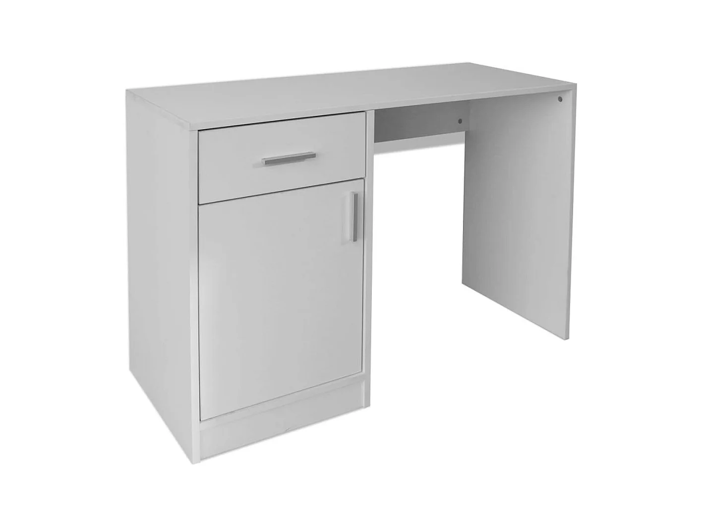 Escritorio con cajón y armario 100x40x73 cm Blanco