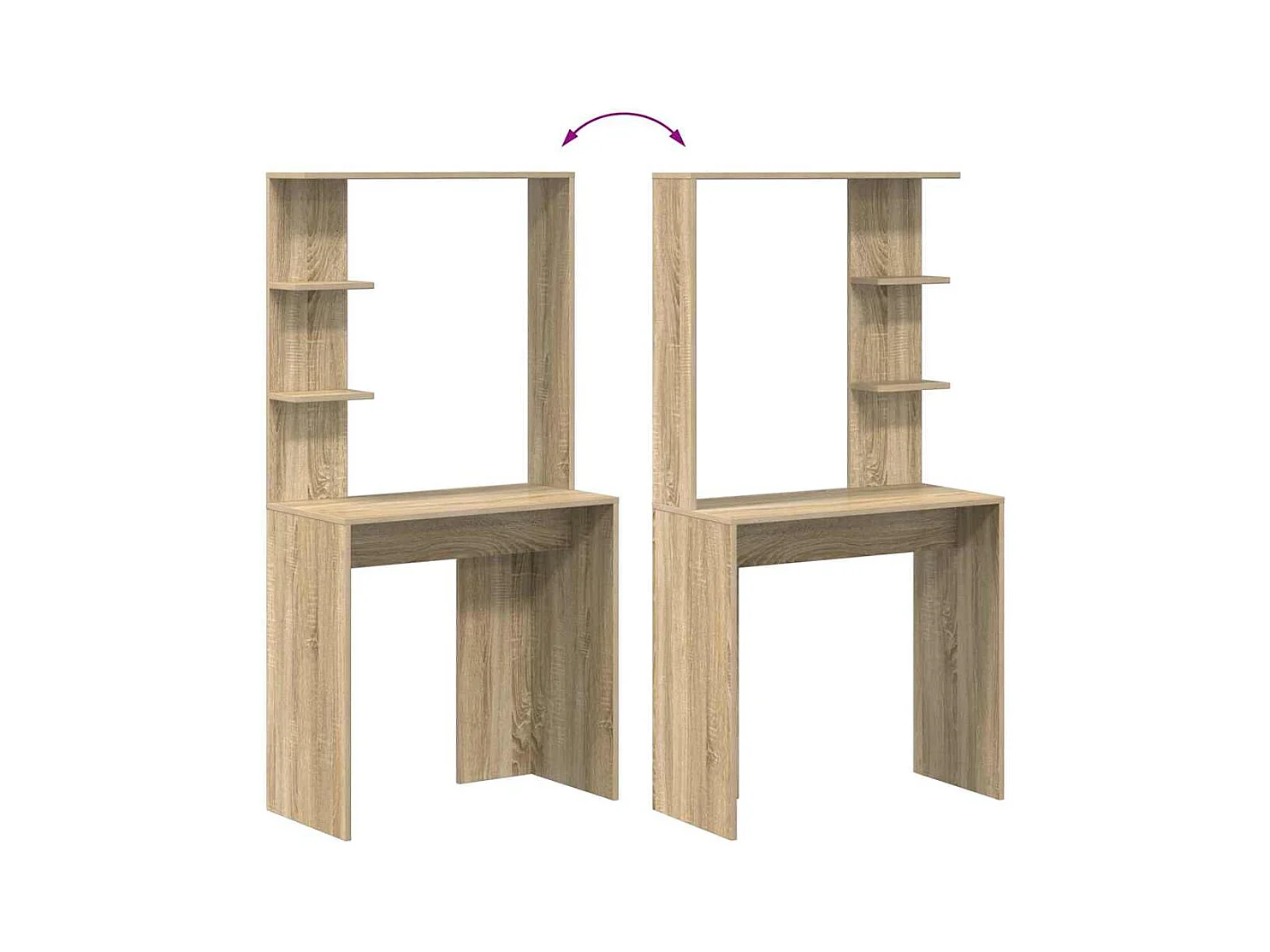 Bureau Chêne sonoma 78.5 x 37 x 154.5 cm Bois d'ingénierie