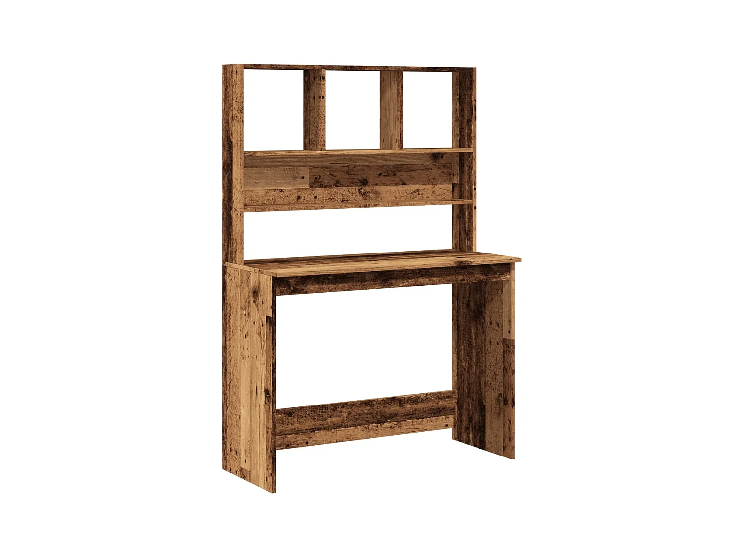 Escritorio con estantes madera vieja 102x45x148 cm madera de ingeniería