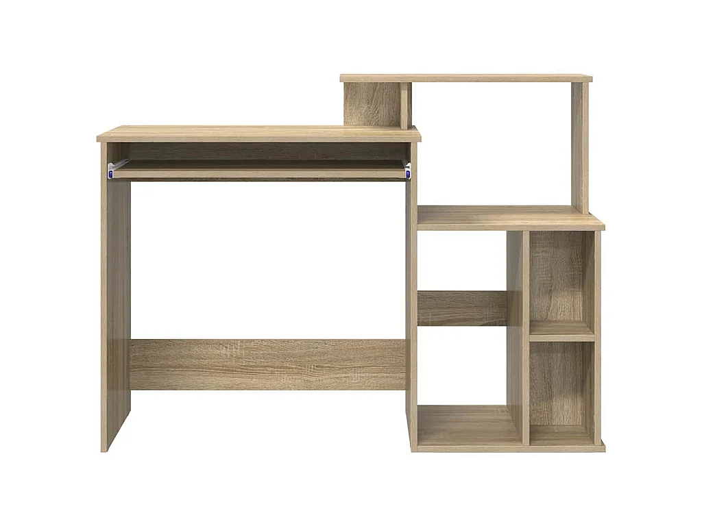 Schreibtisch mit Stauraum, Sonoma-Eiche, 120,5 x 44 x 88,5 cm
