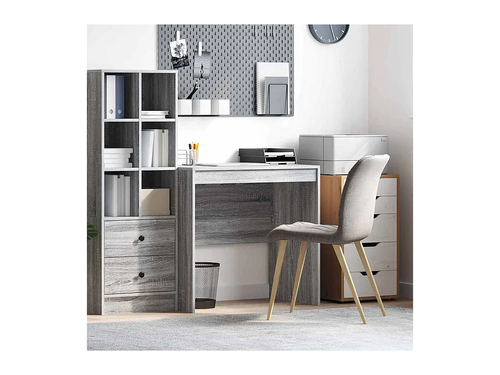 Bureau Sonoma gris 80 x 50 x 76 cm Bois d'ingénierie