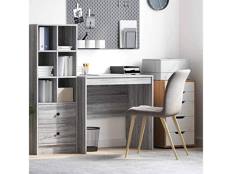 Bureau Sonoma gris 80 x 50 x 76 cm Bois d'ingénierie