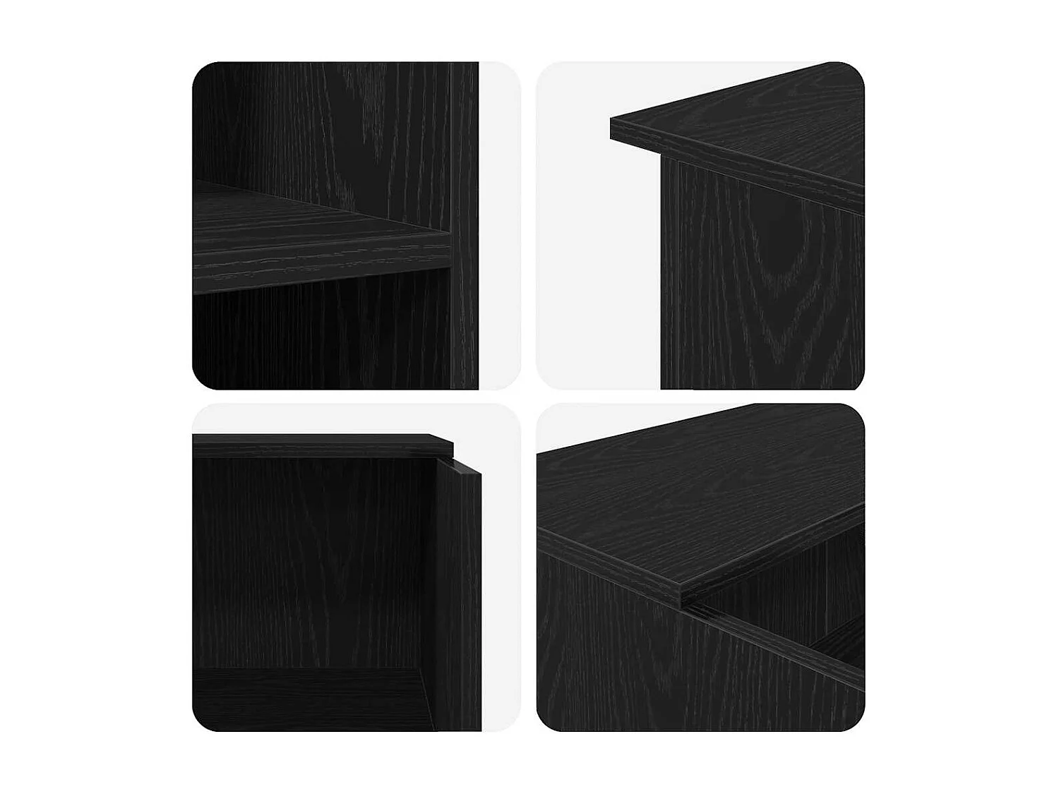 Bureau de réception chêne noir 100x50x103,5cm bois d'ingénierie