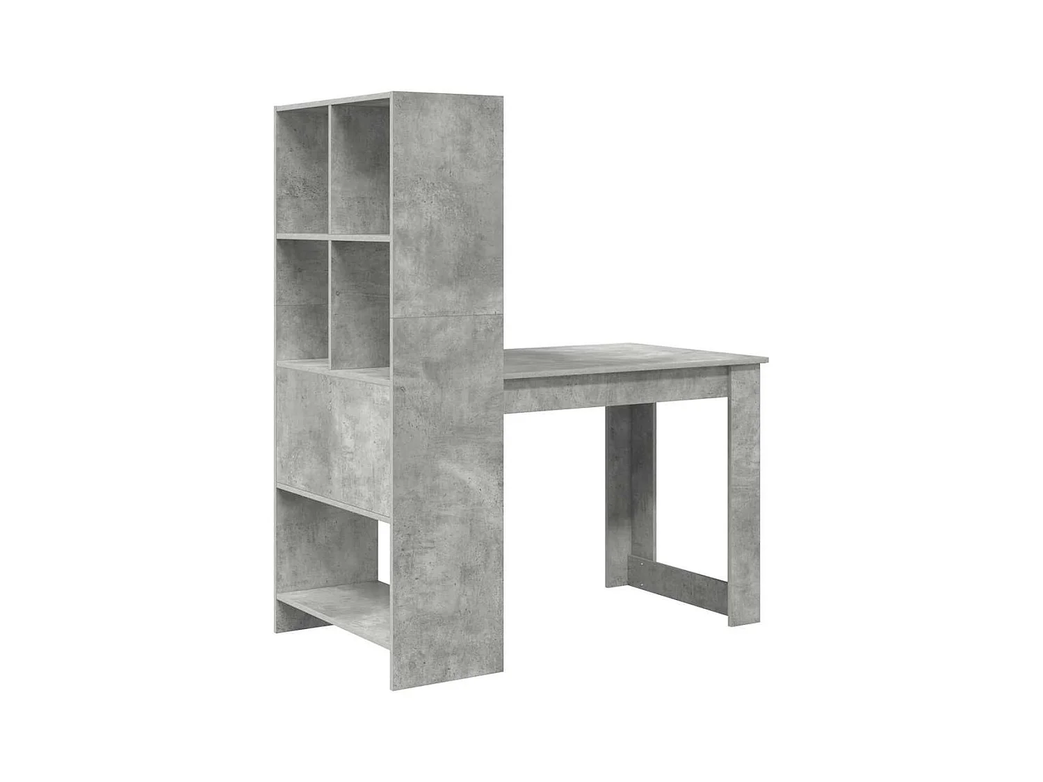 Scrivania grigio cemento 122 x 67 x 145 cm in legno ingegnerizzato