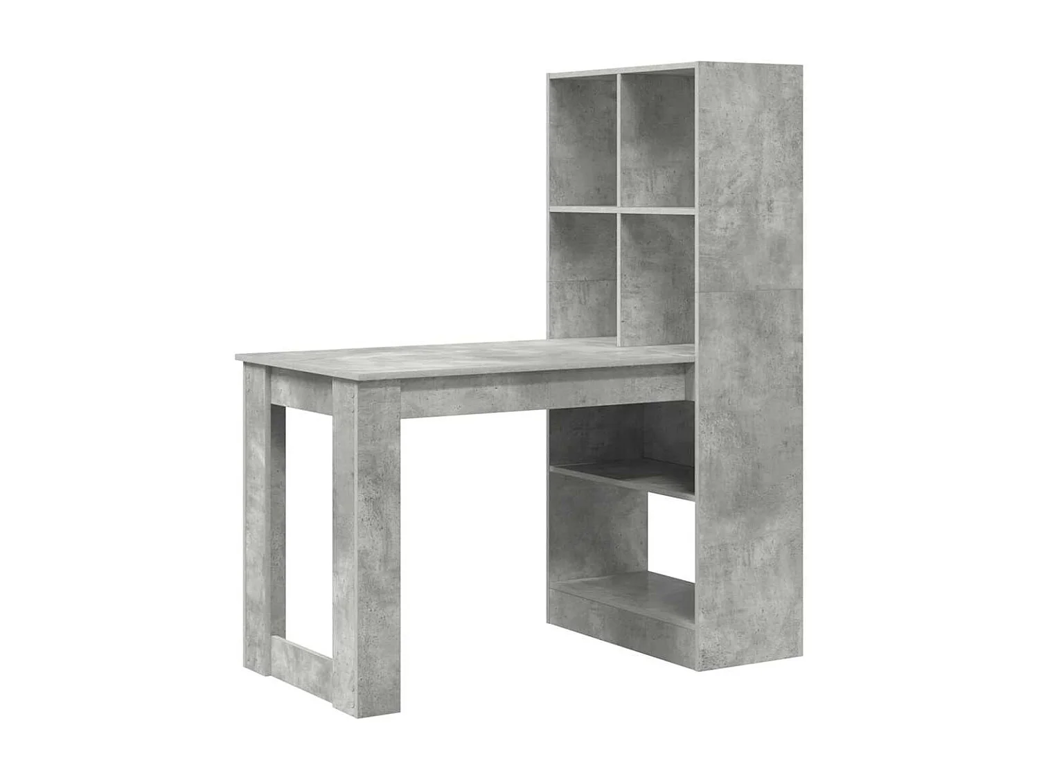 Bureau Gris béton 122 x 67 x 145 cm Bois d'ingénierie