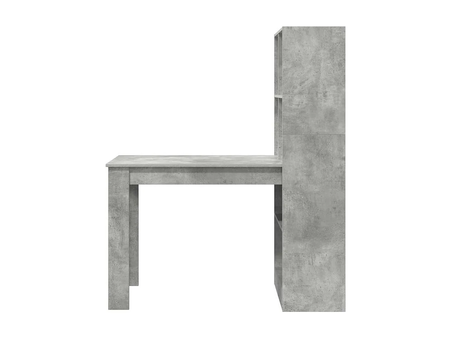 Bureau Gris béton 122 x 67 x 145 cm Bois d'ingénierie