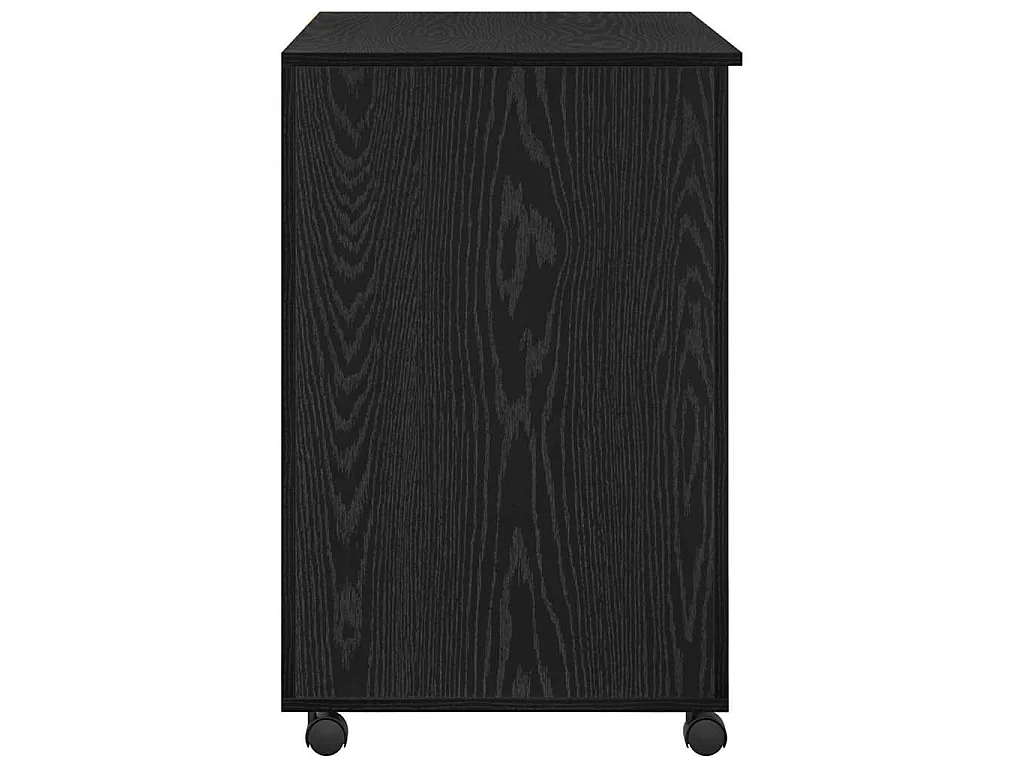 Bureau avec roulettes avec tiroir Chêne noir 91 x 50 x 77 cm