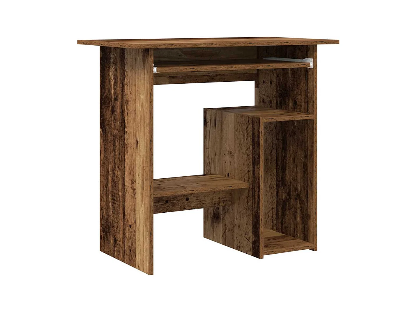Oud houten bureau 80x45x74 cm bewerkt hout