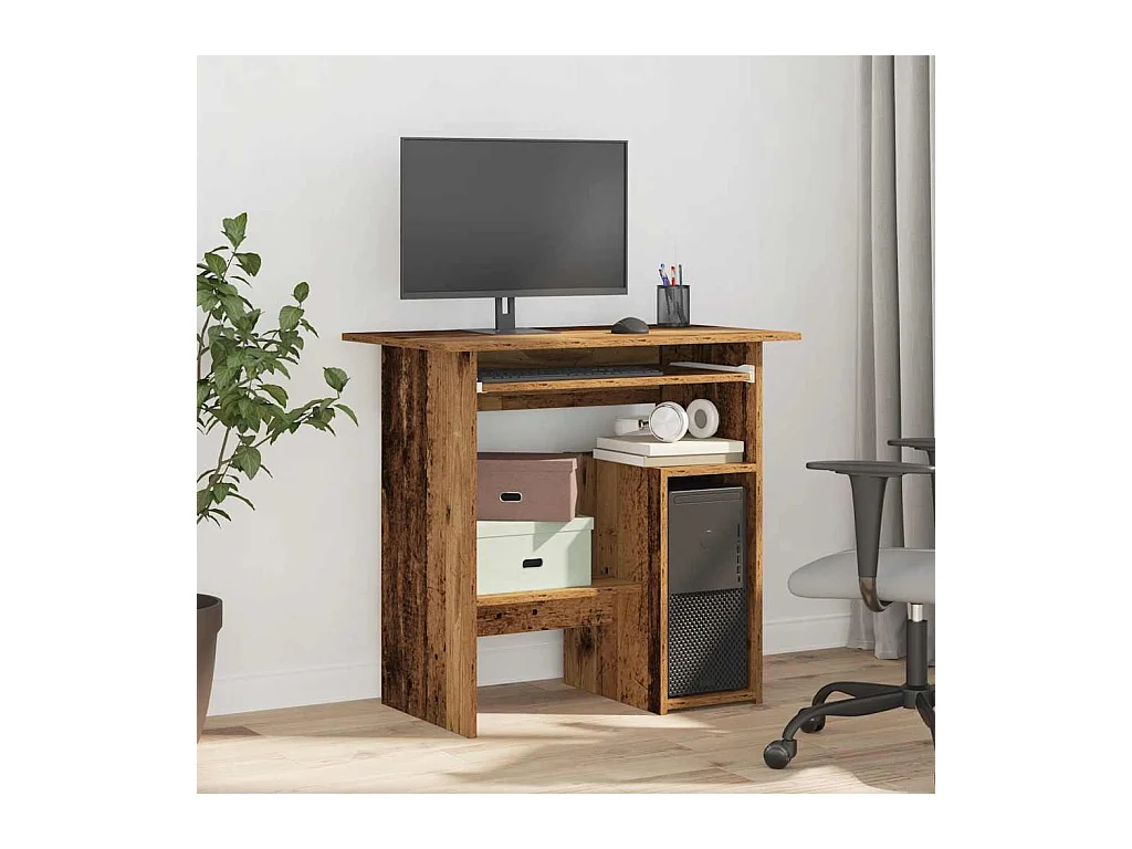 Oud houten bureau 80x45x74 cm bewerkt hout