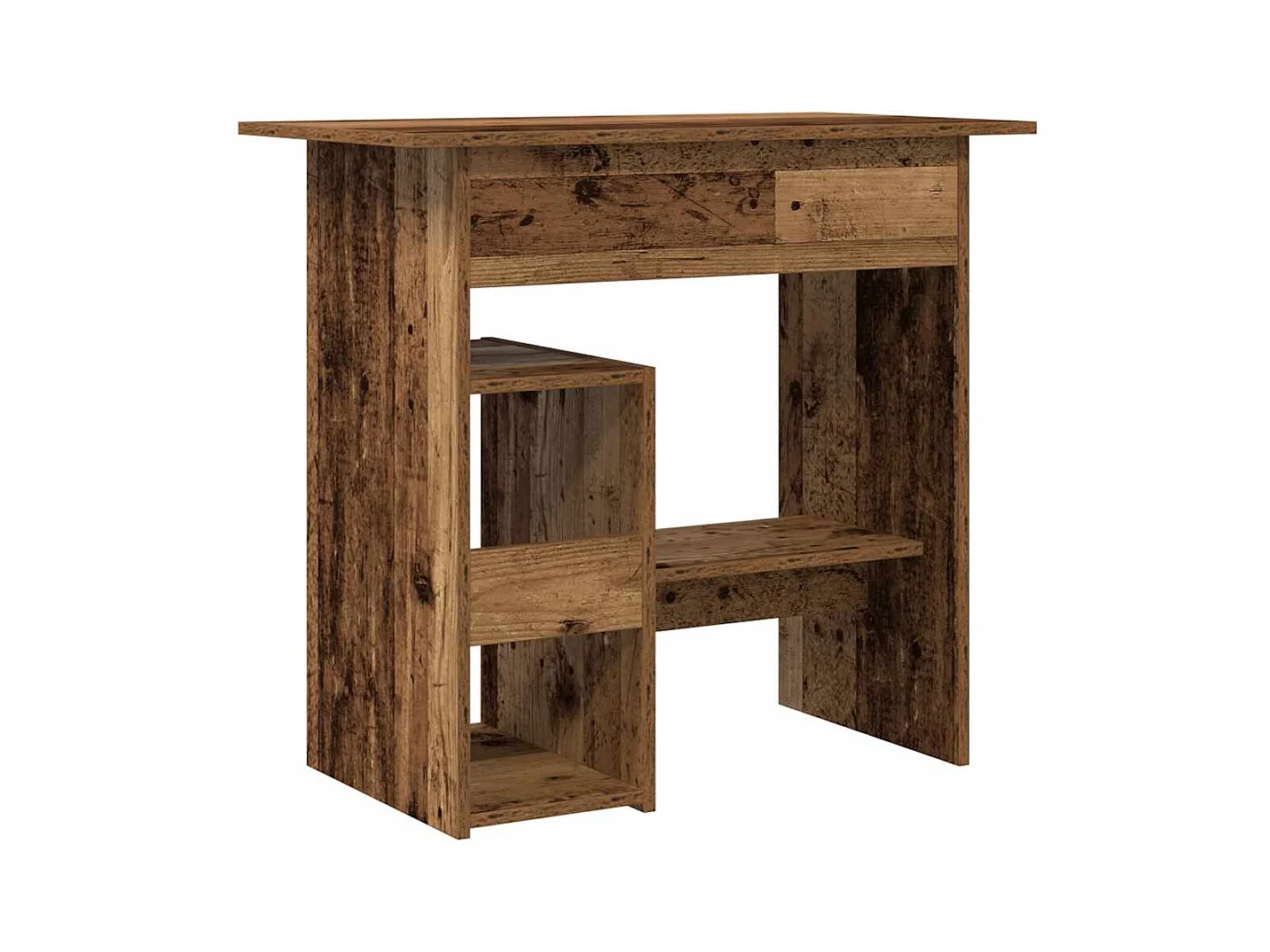 Oud houten bureau 80x45x74 cm bewerkt hout