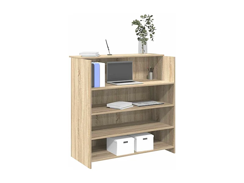Empfangstresen aus Sonoma-Eiche, 100 x 50 x 103,5 cm, Holzwerkstoff