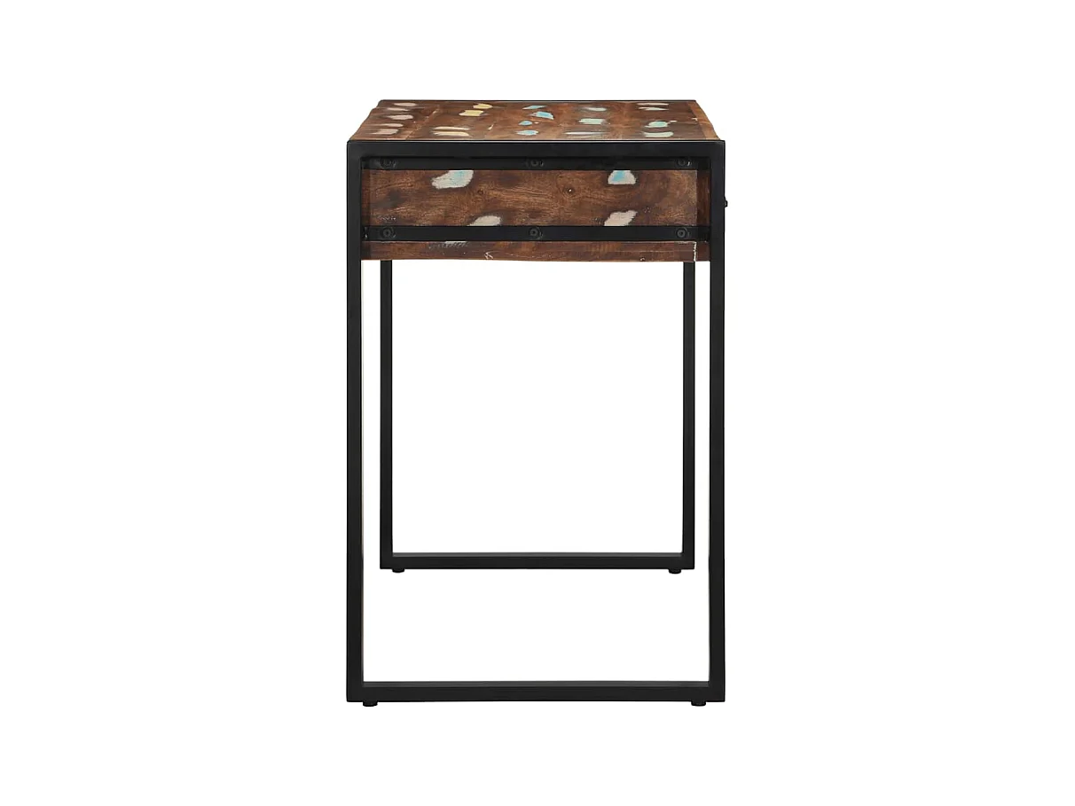 Bureau multicolore 100x50x75 cm bois massif de récupération