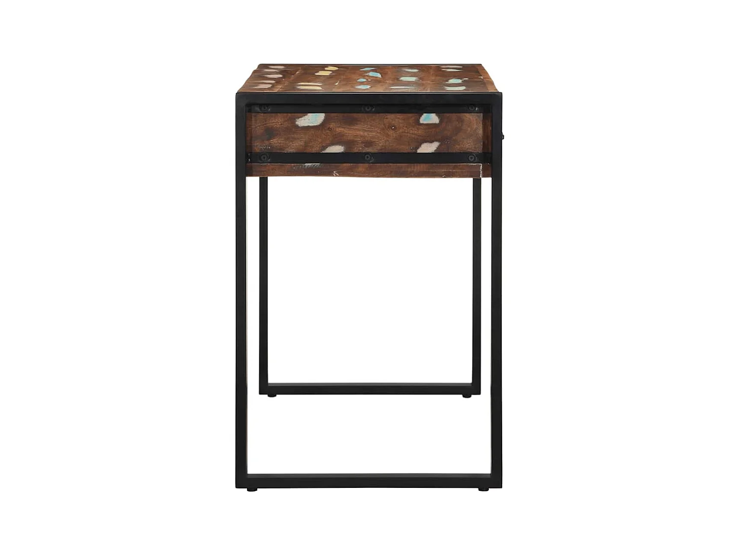 Bureau multicolore 100x50x75 cm bois massif de récupération