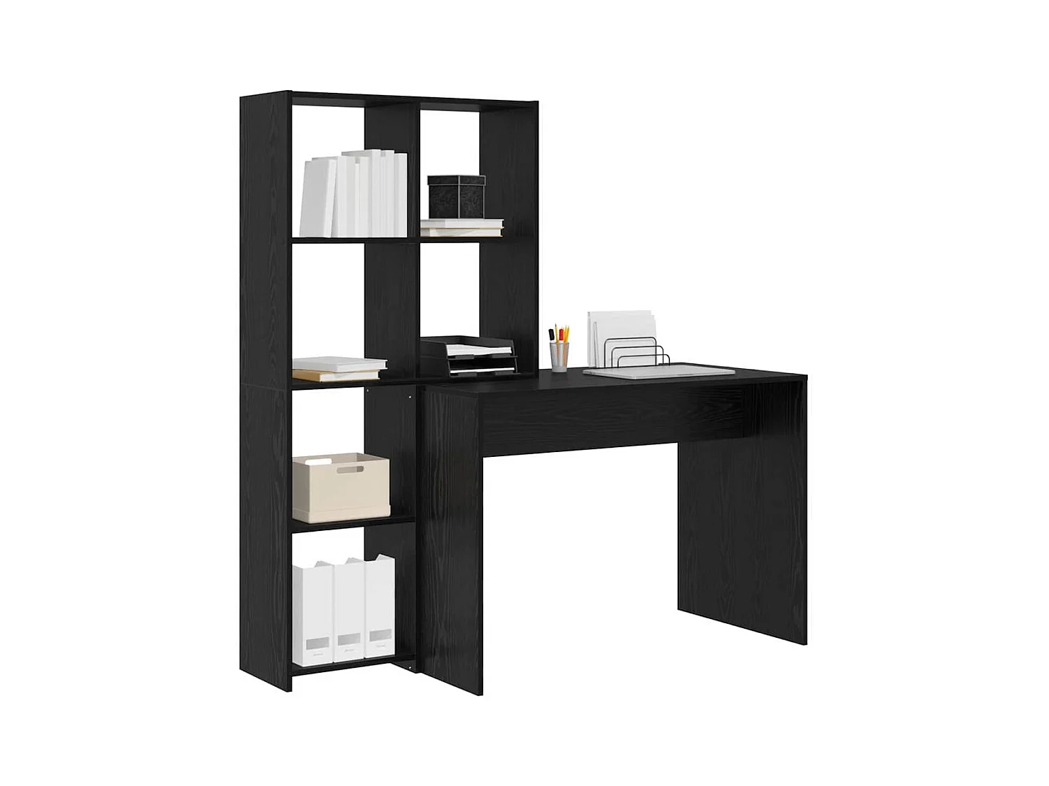 Bureau Chêne noir 138.5 x 55 x 143 cm Bois d'ingénierie