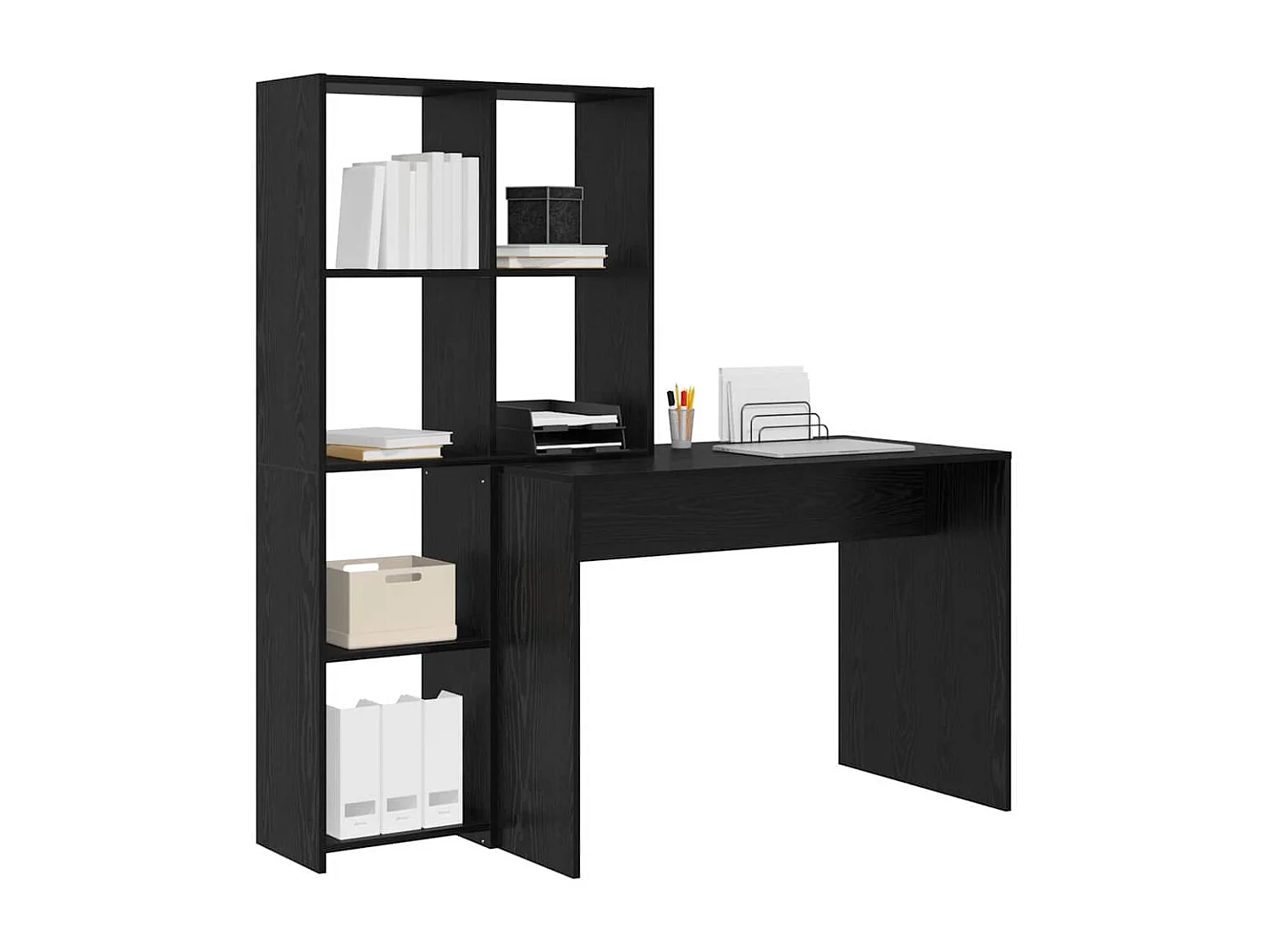 Bureau Chêne noir 138.5 x 55 x 143 cm Bois d'ingénierie