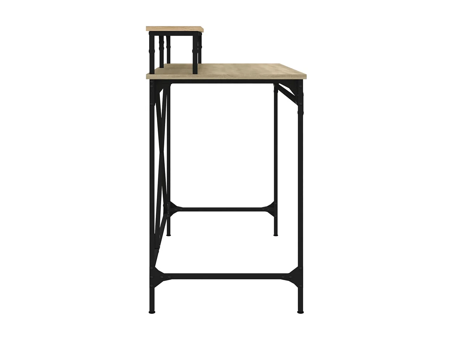 Sonoma eiken bureau 100x50x90 cm bewerkt hout en ijzer