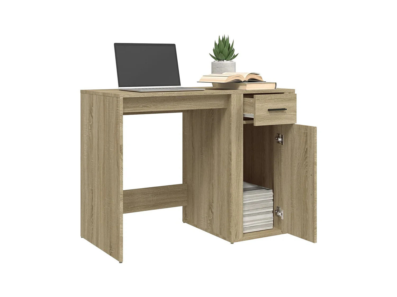 Sonoma Eiken Bureau 100x49x75 cm Bewerkt Hout