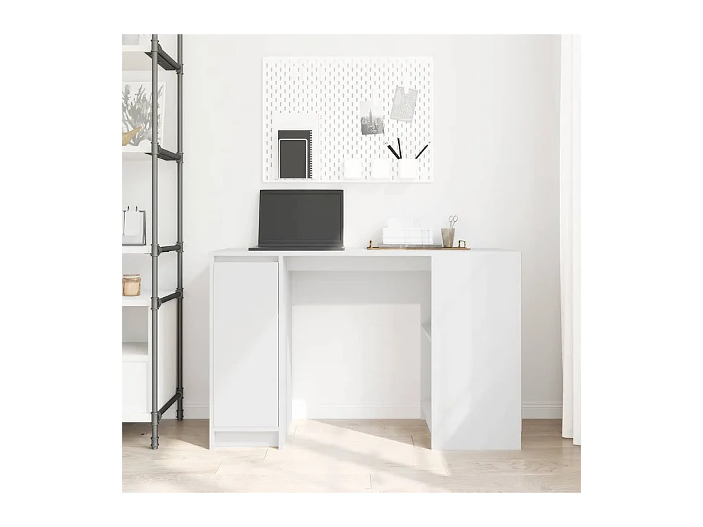 Bureau blanc 120x42x76 cm bois d'ingénierie
