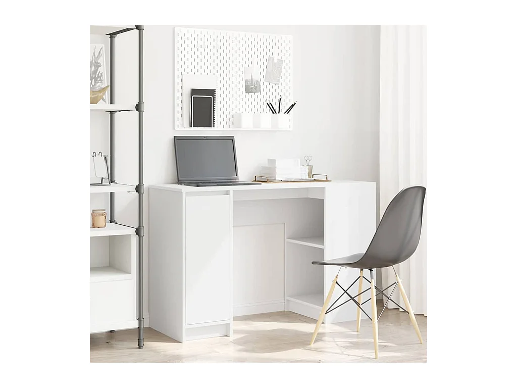 Bureau blanc 120x42x76 cm bois d'ingénierie