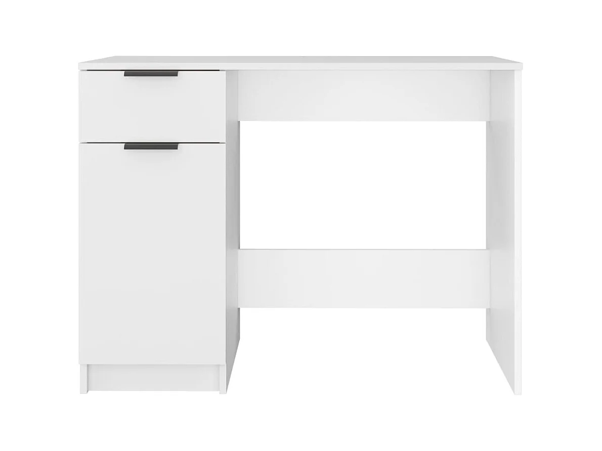 Wit bureau 100x50x75 cm bewerkt hout