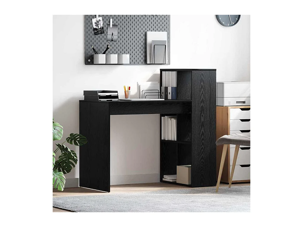 Bureau Chêne noir 108 x 55 x 103,5 cm Bois d'ingénierie