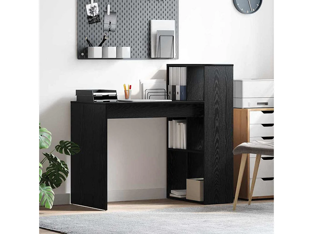 Bureau Chêne noir 108 x 55 x 103,5 cm Bois d'ingénierie
