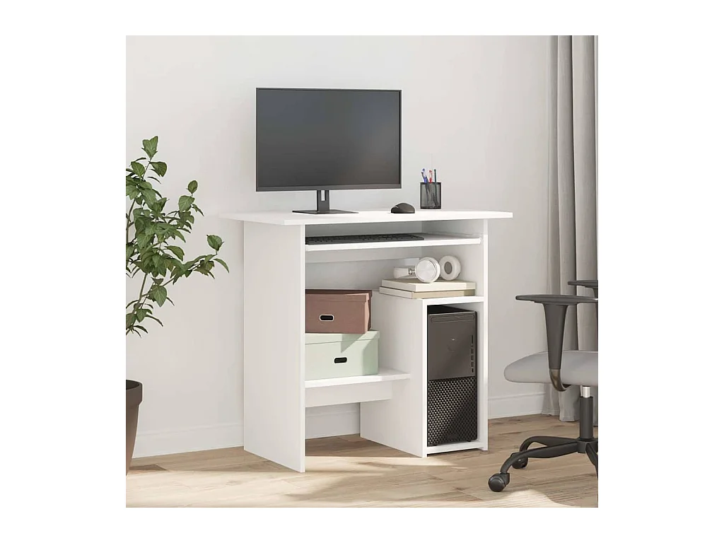 Wit bureau 80x45x74 cm bewerkt hout