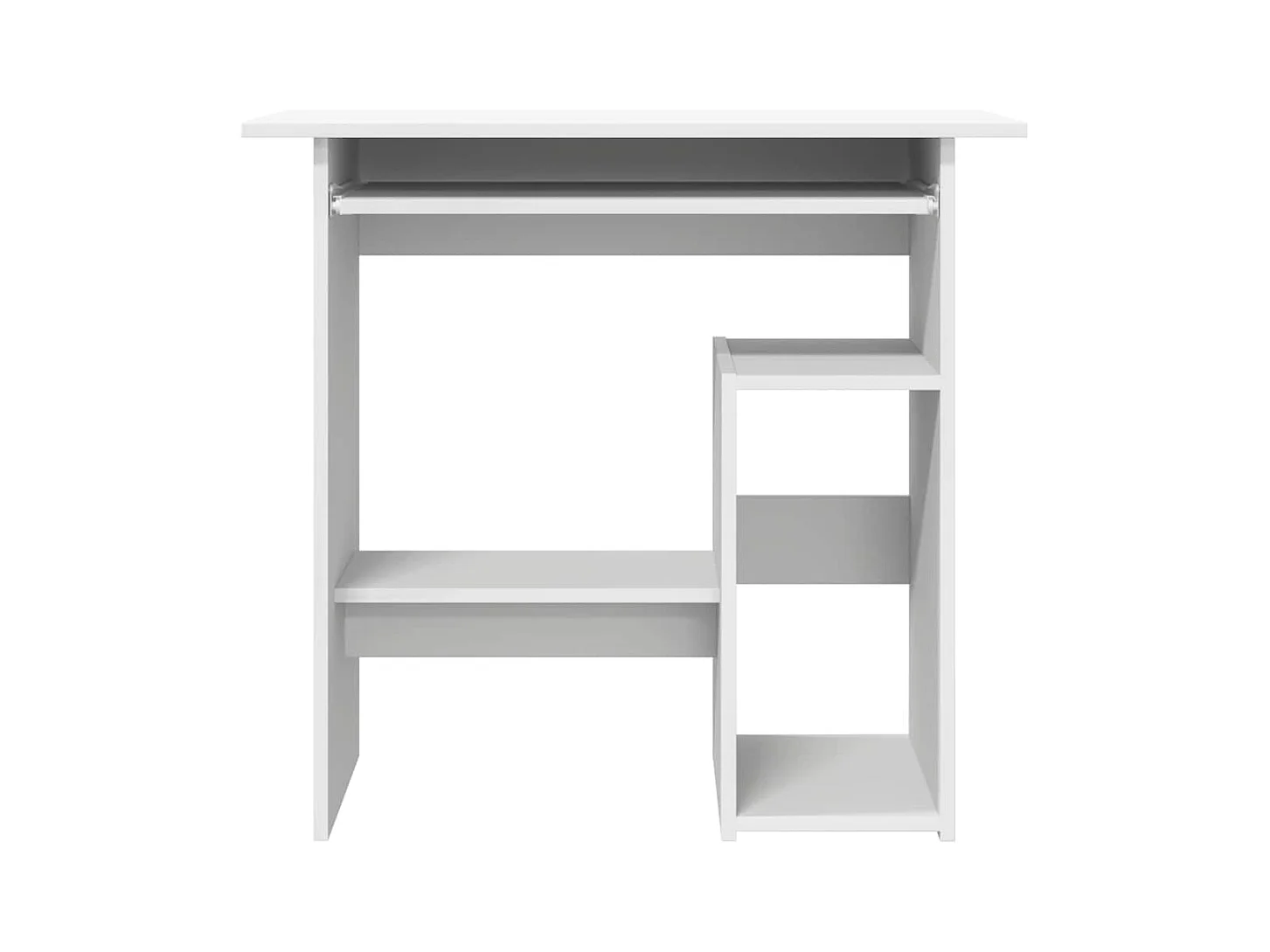 Wit bureau 80x45x74 cm bewerkt hout