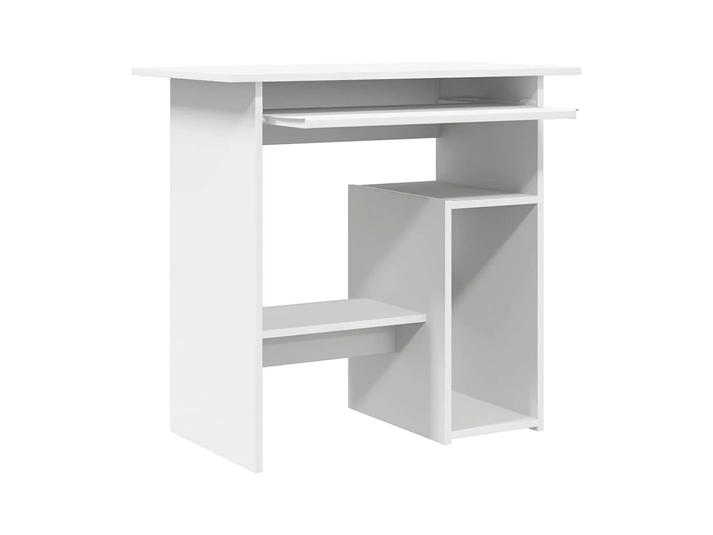 Wit bureau 80x45x74 cm bewerkt hout