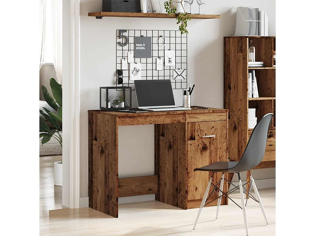 Vecchia scrivania in legno 100x50x76 cm in legno ingegnerizzato