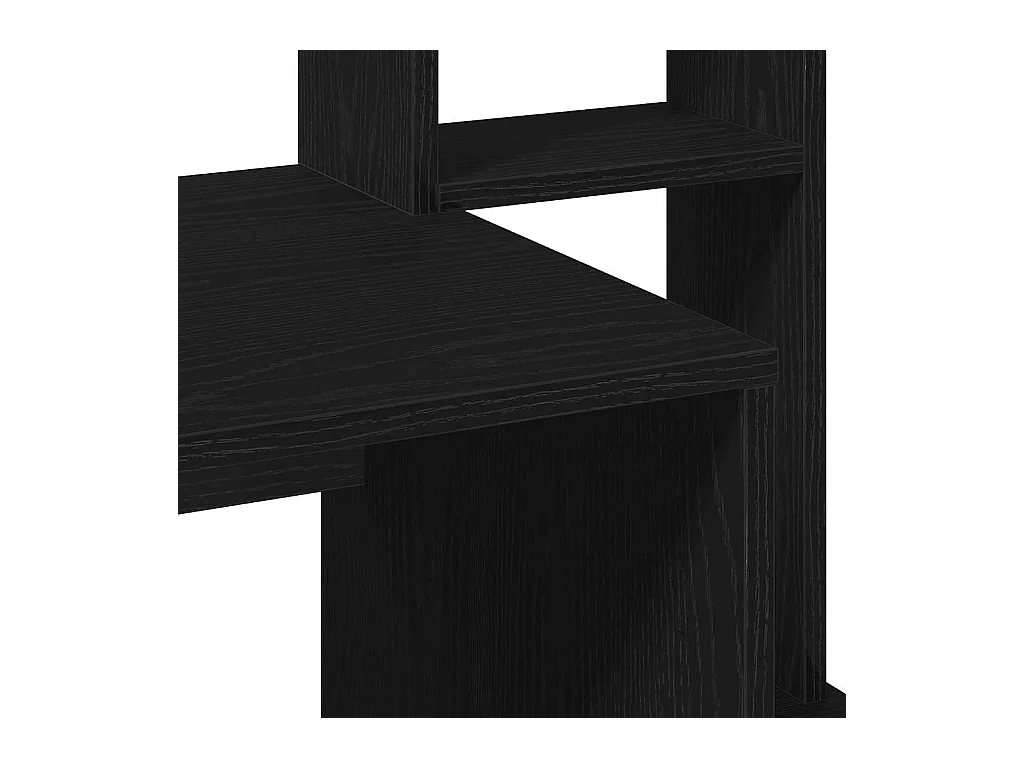 Bureau avec étagères noir 100x45x140 cm bois d'ingénierie