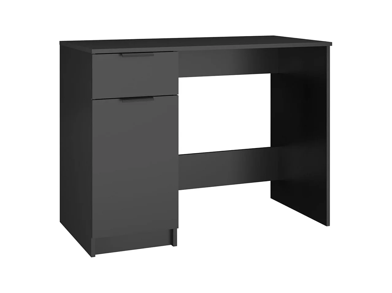 Zwart bureau 100x50x75 cm bewerkt hout