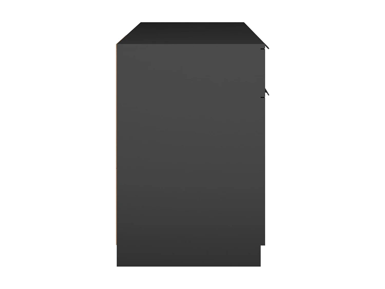 Zwart bureau 100x50x75 cm bewerkt hout