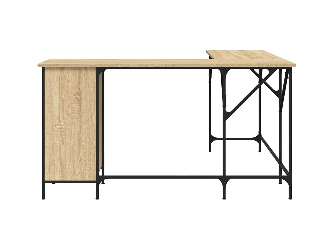 Bureau chêne sonoma 141x141x75 cm bois d'ingénierie