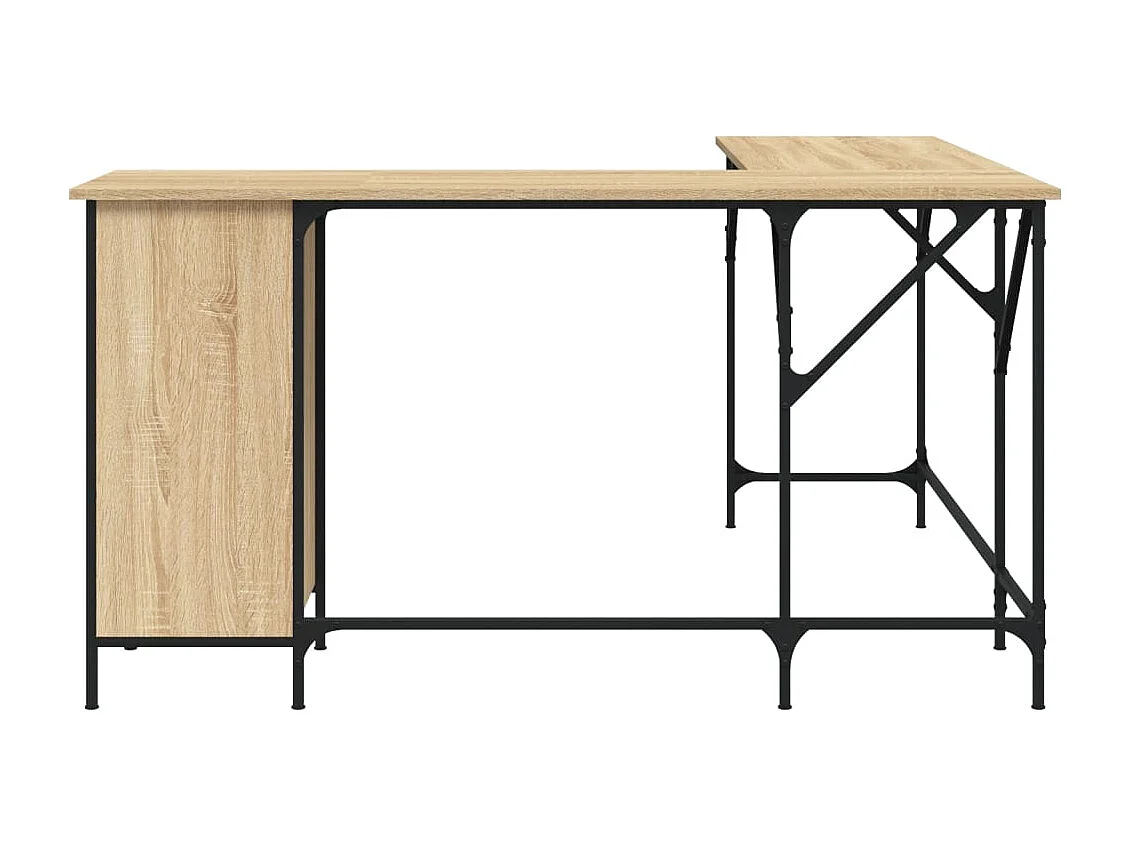 Bureau chêne sonoma 141x141x75 cm bois d'ingénierie