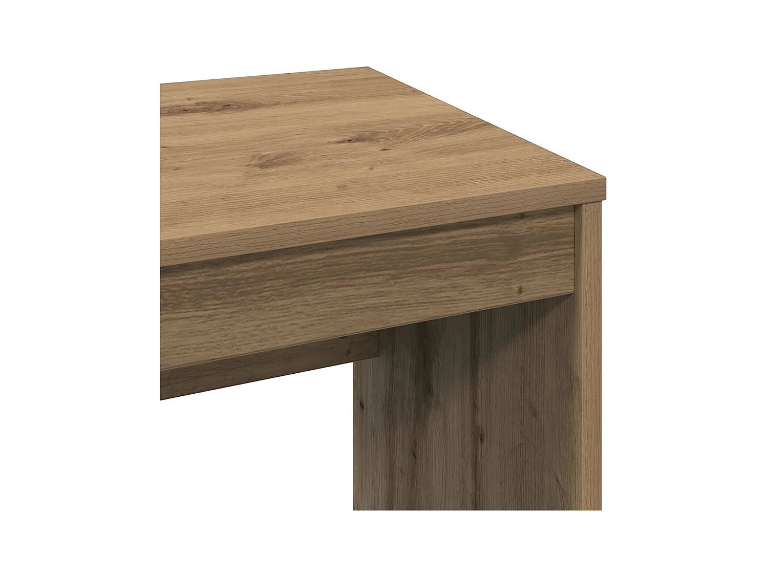 Bureau chêne artisanal 90x40x72 cm bois d'ingénierie