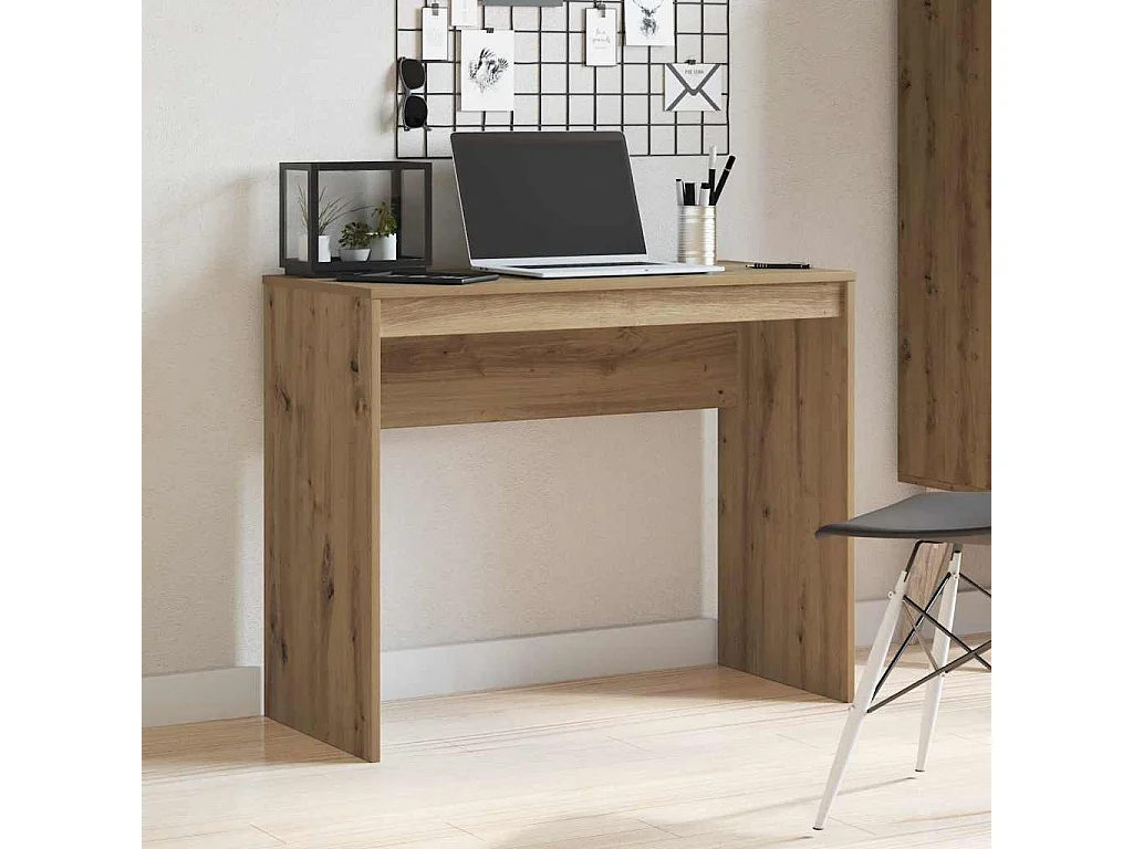 Scrivania artigianale in rovere 90x40x72 cm in legno ingegnerizzato
