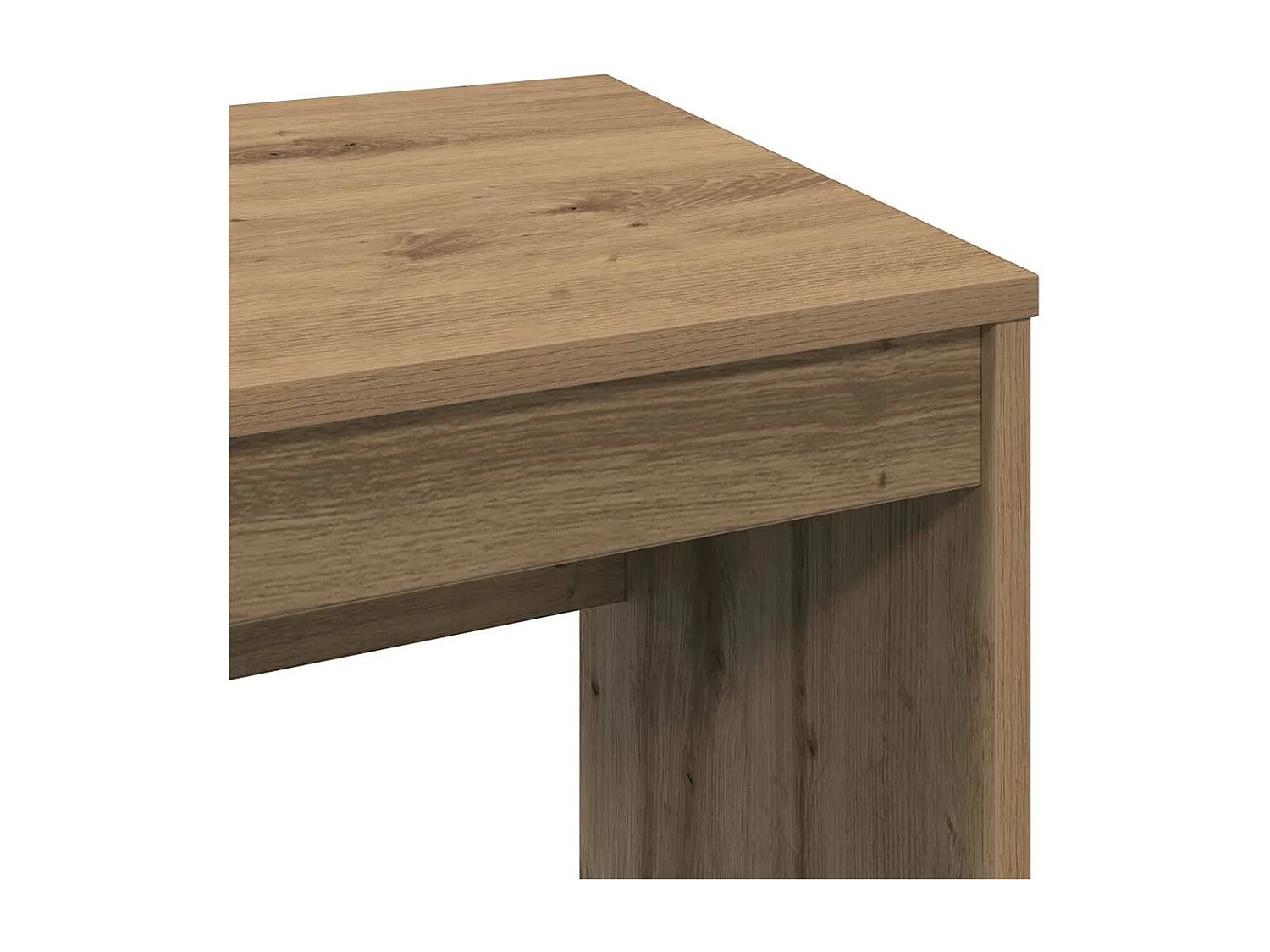 Scrivania artigianale in rovere 90x40x72 cm in legno ingegnerizzato