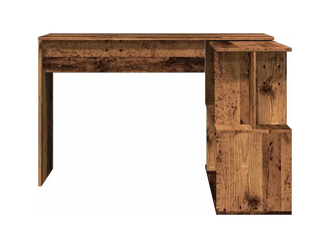 Bureau d'angle vieux bois 200,5x50x76 cm bois d'ingénierie