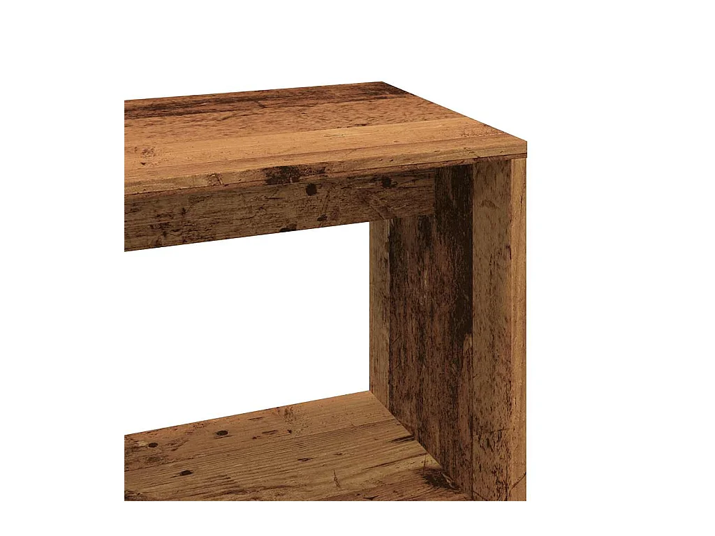 Bureau d'angle vieux bois 200,5x50x76 cm bois d'ingénierie