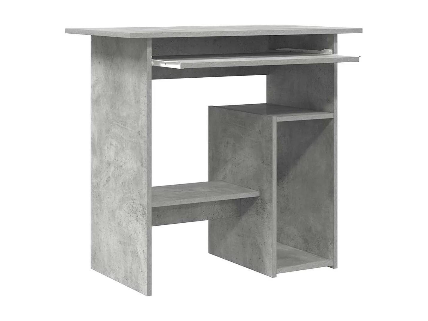 Escritorio de hormigón gris 80x45x74 cm Madera de ingeniería
