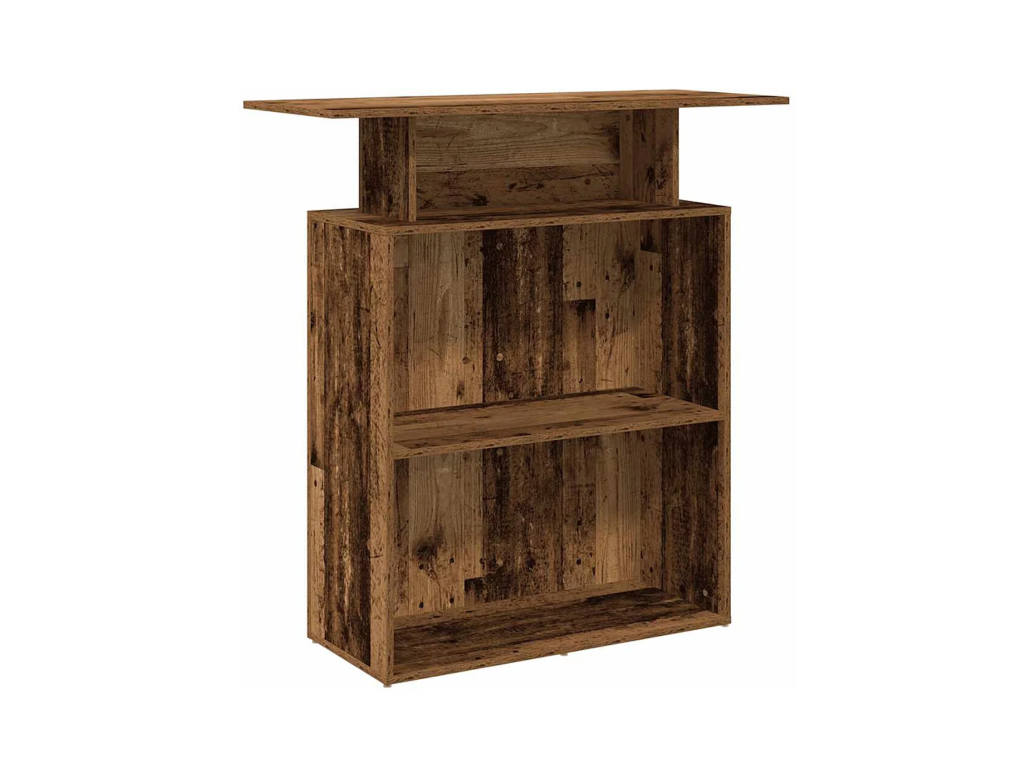 Bureau de réception vieux bois 100x40x104 cm bois d'ingénierie