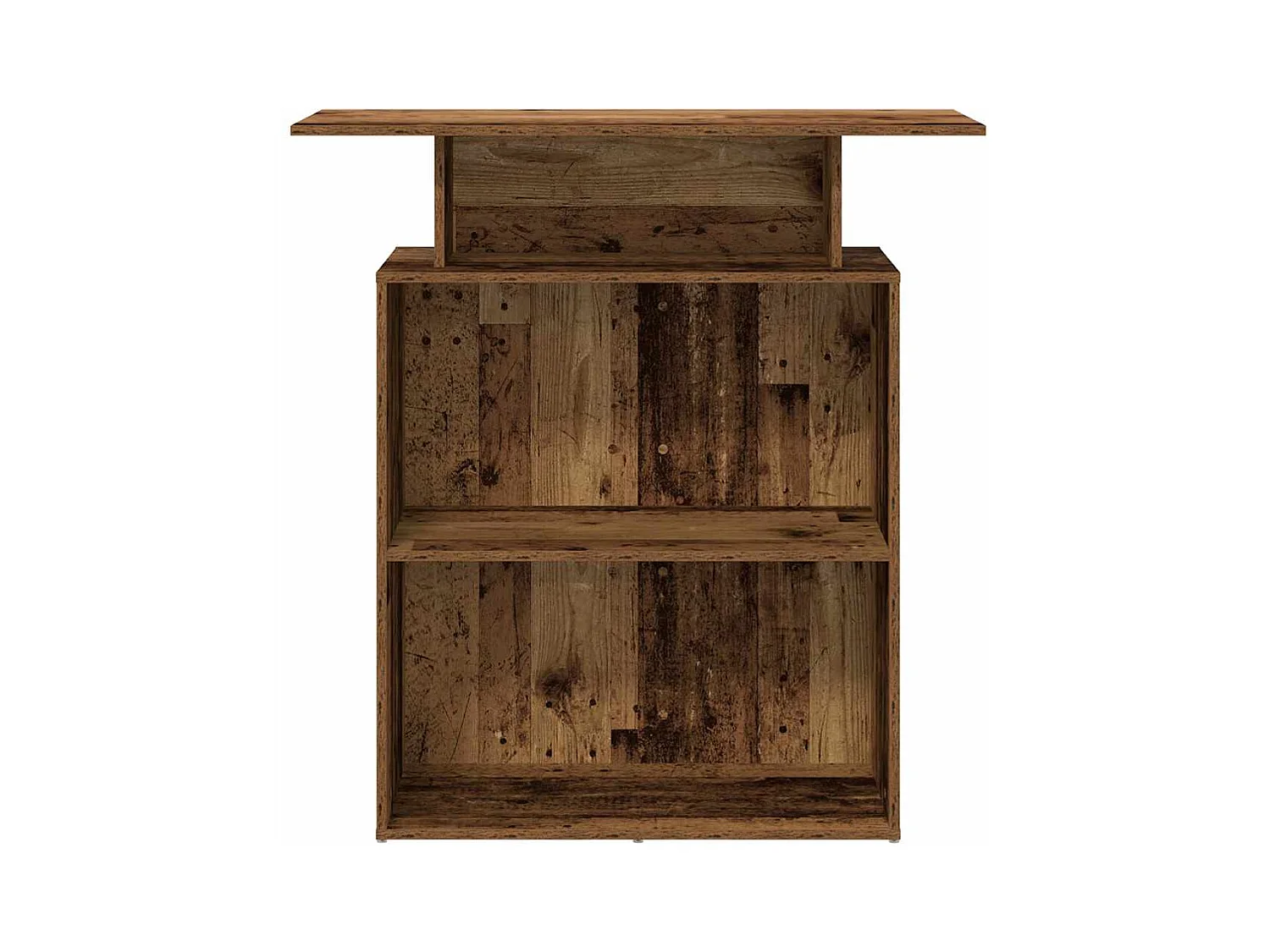 Bureau de réception vieux bois 100x40x104 cm bois d'ingénierie