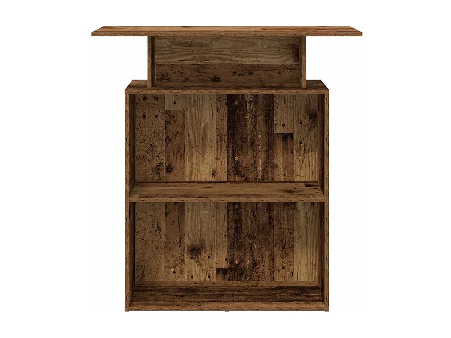 Bureau de réception vieux bois 100x40x104 cm bois d'ingénierie