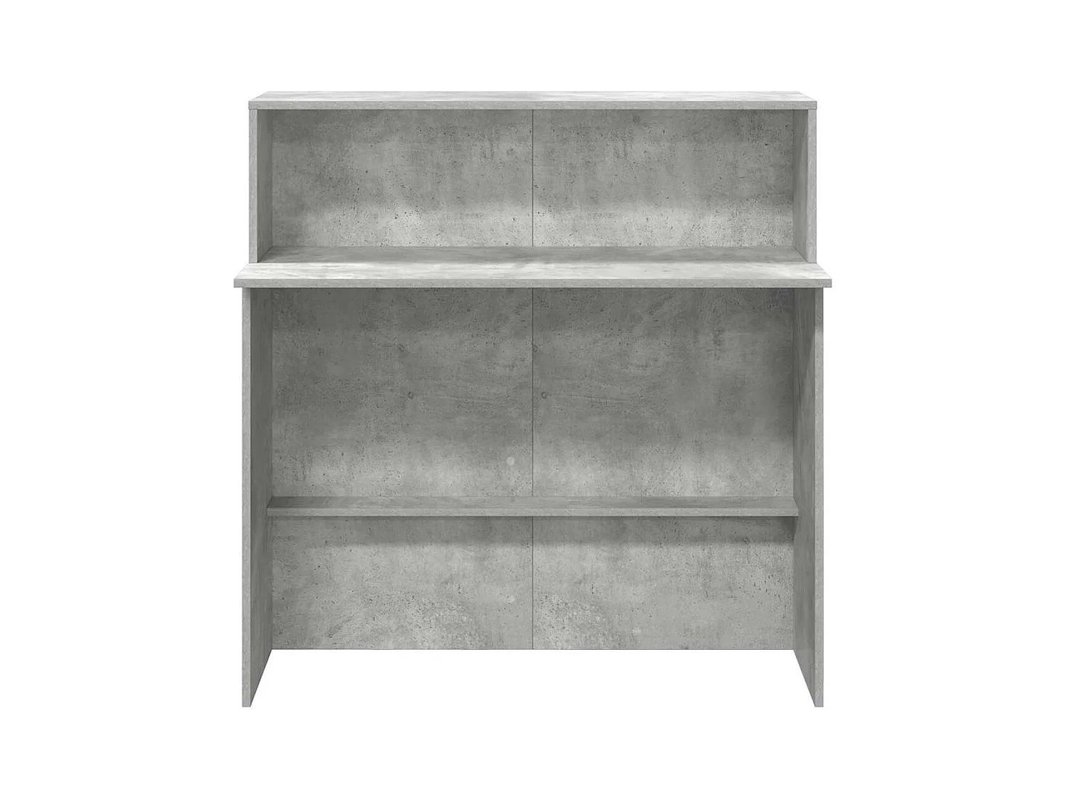 Bureau de réception gris béton 100x50x103,5cm bois d'ingénierie