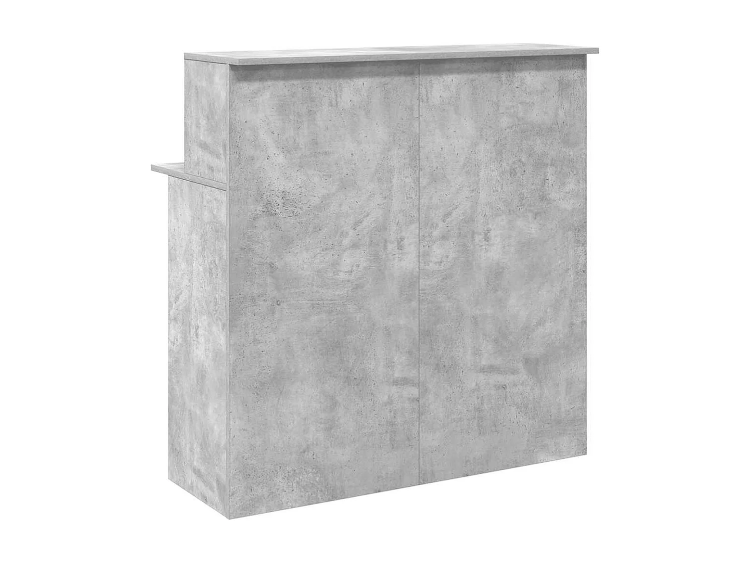 Bureau de réception gris béton 100x50x103,5cm bois d'ingénierie