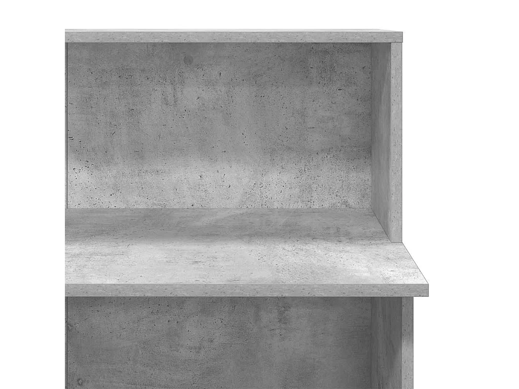 Bureau de réception gris béton 100x50x103,5cm bois d'ingénierie