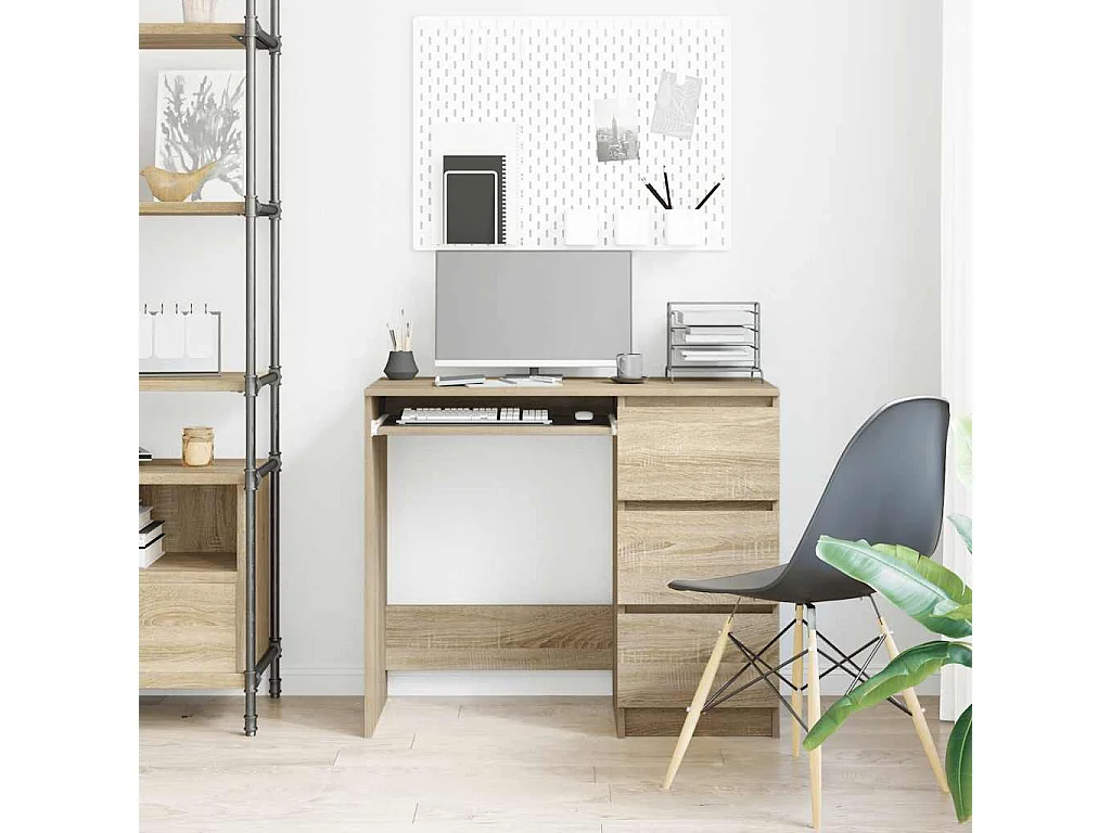 Scrivania in rovere Sonoma 90x45x76 cm in legno ingegnerizzato