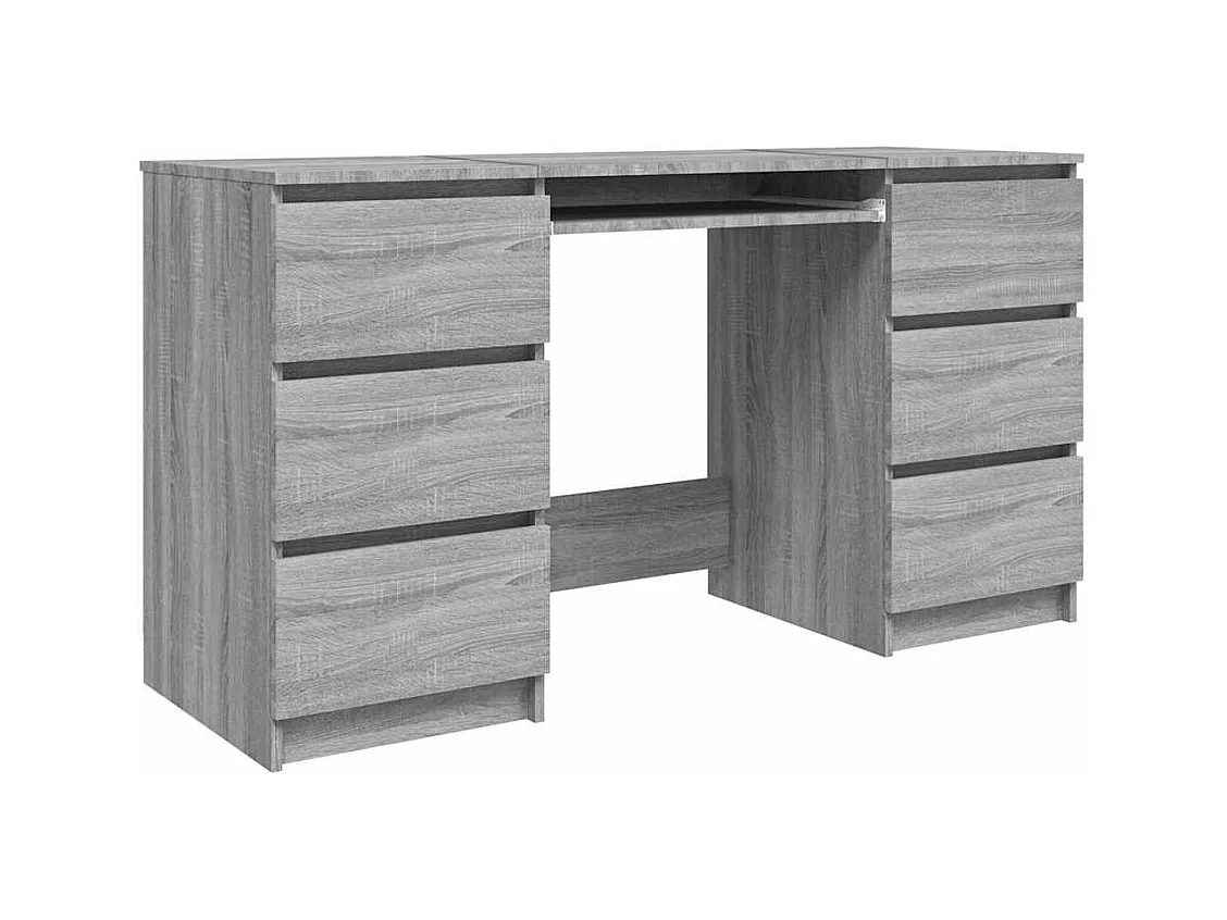 Sonoma Grey Bureau 140x50x77 cm Engineered Wood