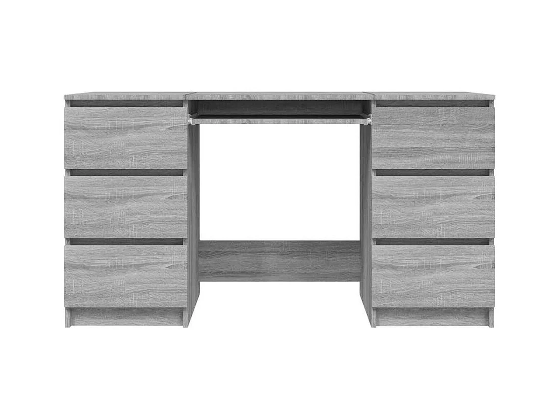 Sonoma Grey Bureau 140x50x77 cm Engineered Wood